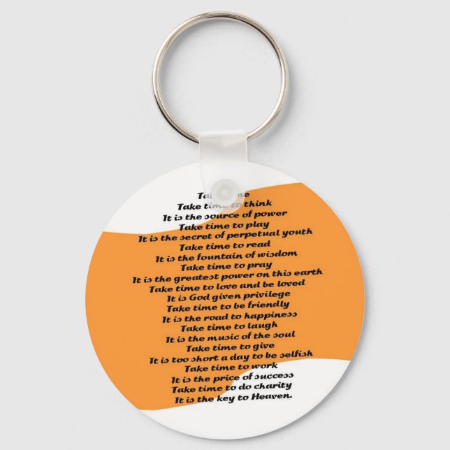 Inspirational Poem Key Ring (Front)