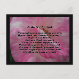 Inspirational Poem Postcard