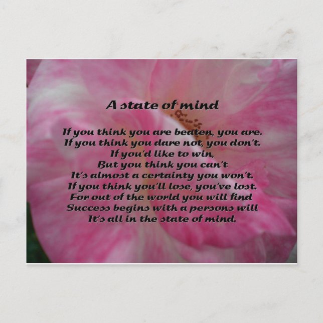 Inspirational Poem Postcard (Front)