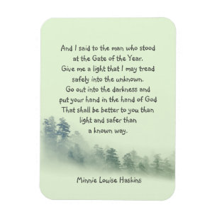 Inspirational Poem Put your Hand in God Magnet