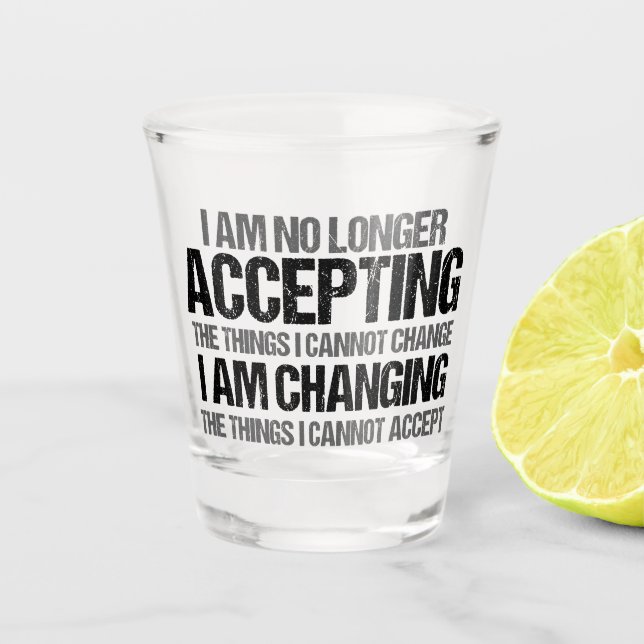 Inspirational Political Activist Change Quote Shot Glass (Front)