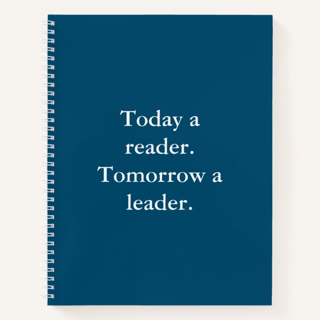 Inspirational Positive Affirmation School Notebook (Front)