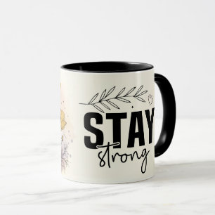 Inspirational/Positive Floral Quote Wrap Mug