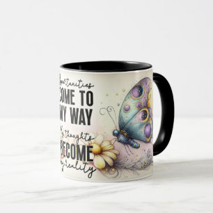 Inspirational/Positive Floral Quote Wrap Mug