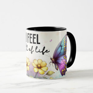 Inspirational/Positive Floral Quote Wrap Mug