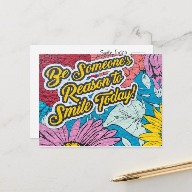 Inspirational Positive  Postcard (Front/Back In Situ)