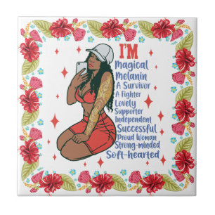 Inspirational Positive Words Affirmation Sista Bla Tile