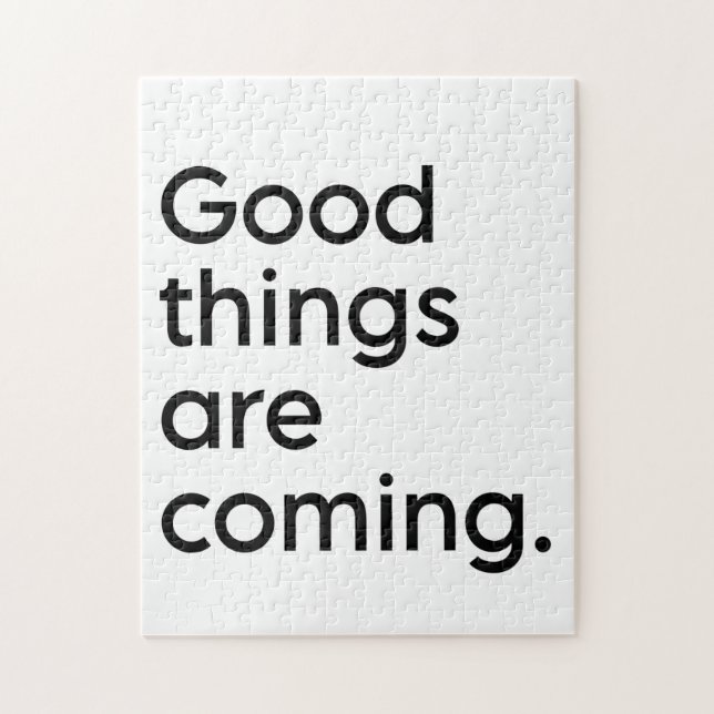 Inspirational Positivity Quote | Black and White Jigsaw Puzzle (Vertical)