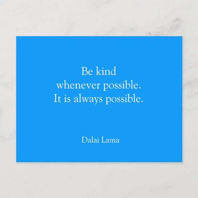 Inspirational postcard - Be Kind (Front)