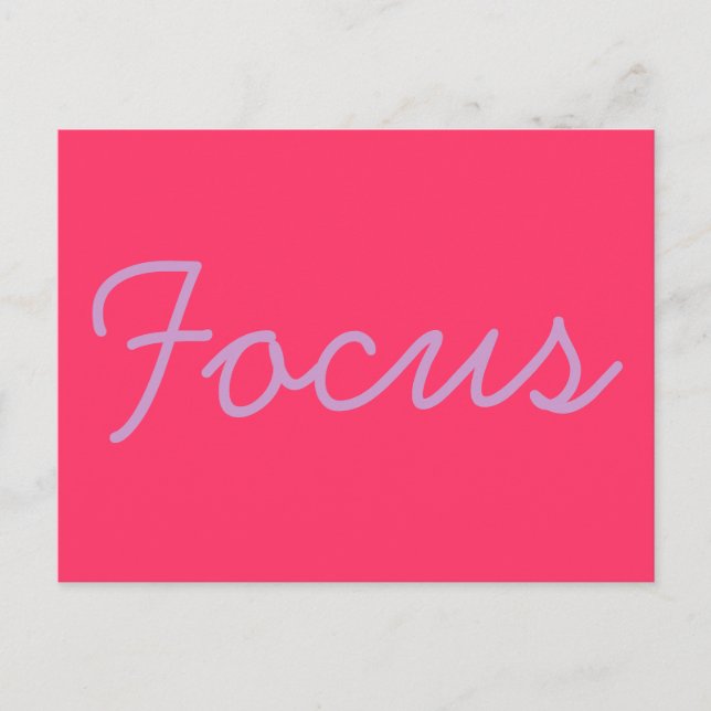 Inspirational postcard - focus (Front)