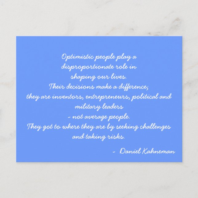 Inspirational Postcard quote (Front)