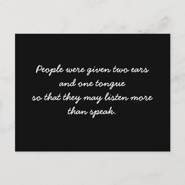 Inspirational Postcard quote (Front)