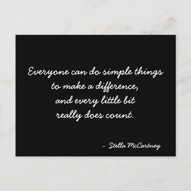 Inspirational Postcard quote (Front)