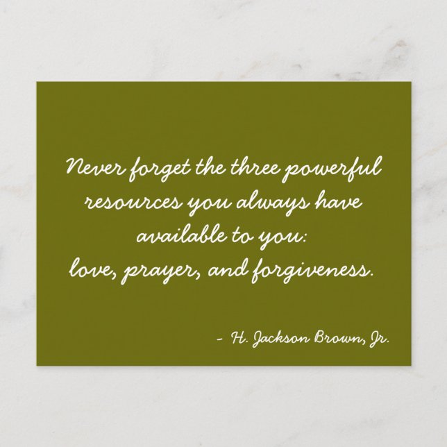 Inspirational Postcard quote (Front)