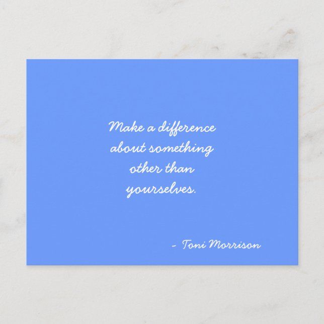 Inspirational Postcard quote (Front)