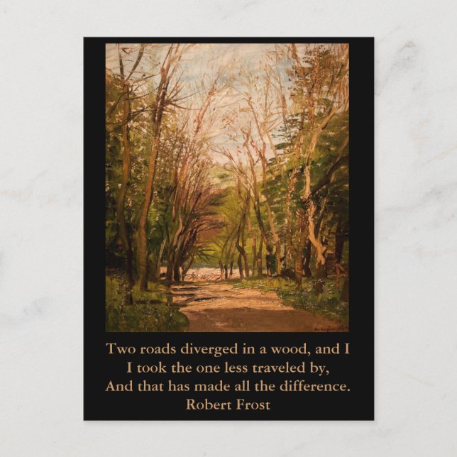 Inspirational postcard Quote Robert Frost (Front)