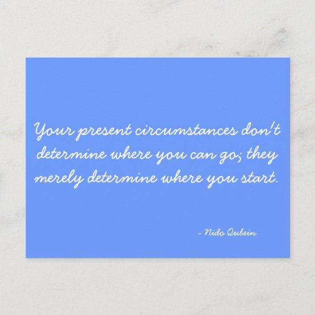 Inspirational Postcard quoting Nido Qubein (Front)