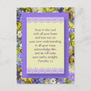 Inspirational Postcard - Trust in God -