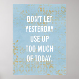 inspirational poster, typography, custom blue poster