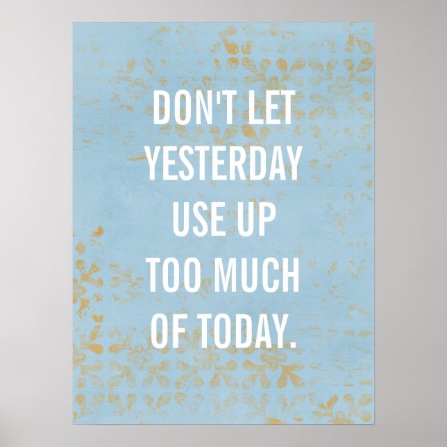 inspirational poster, typography, custom blue poster (Front)