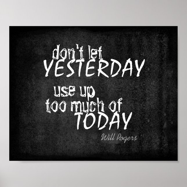 inspirational poster Will Rogers quote on grey (Front)