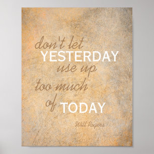 inspirational poster Will Rogers quote on sepia