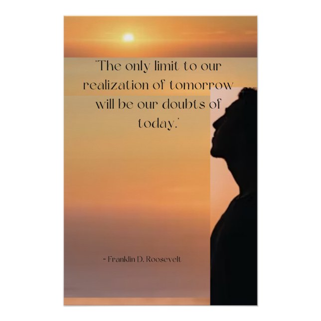 Inspirational Poster with Roosevelt Quote (Front)
