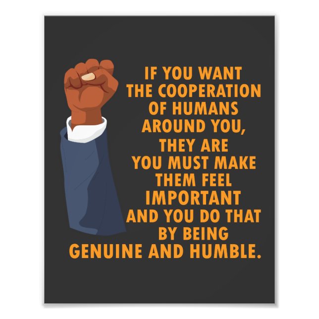 Inspirational Power Leaders Black History Month Photo Print (Front)