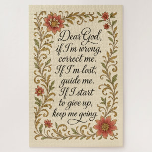 Inspirational Prayer Calligraphy Quote Art Jigsaw Puzzle