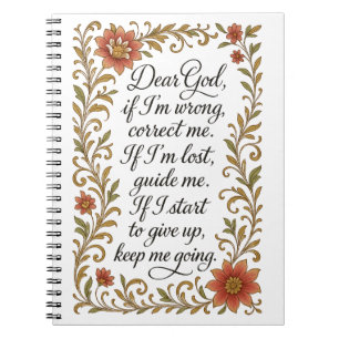 Inspirational Prayer Calligraphy Quote Art Notebook