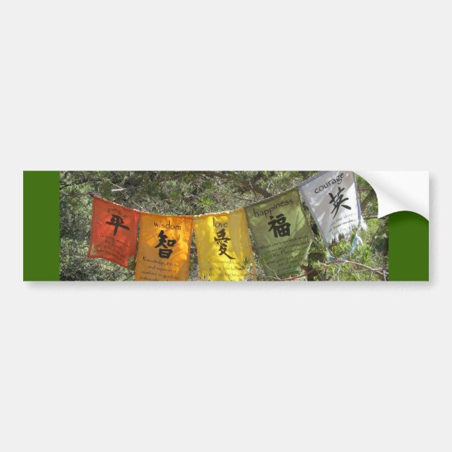 Inspirational Prayer Flags Bumper Sticker (Front)
