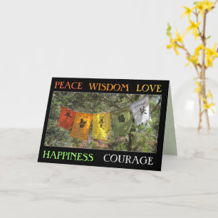 Inspirational Prayer Flags Card