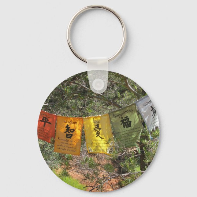 Inspirational Prayer Flags Key Ring (Front)
