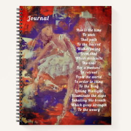 Inspirational prayer journal with ballerina