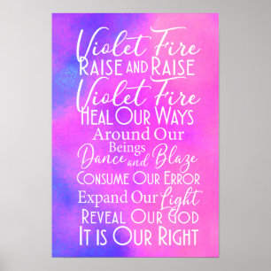 Inspirational Prayer Lavender Pink  Poster