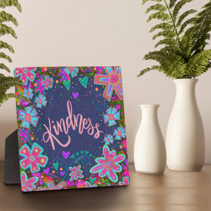 Inspirational Pretty Blue Kindness Inspirivity Plaque