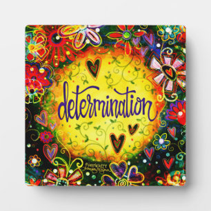 Inspirational Pretty Determination Inspirivity Plaque