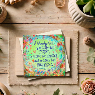 Inspirational Pretty Grandparent Quote Floral