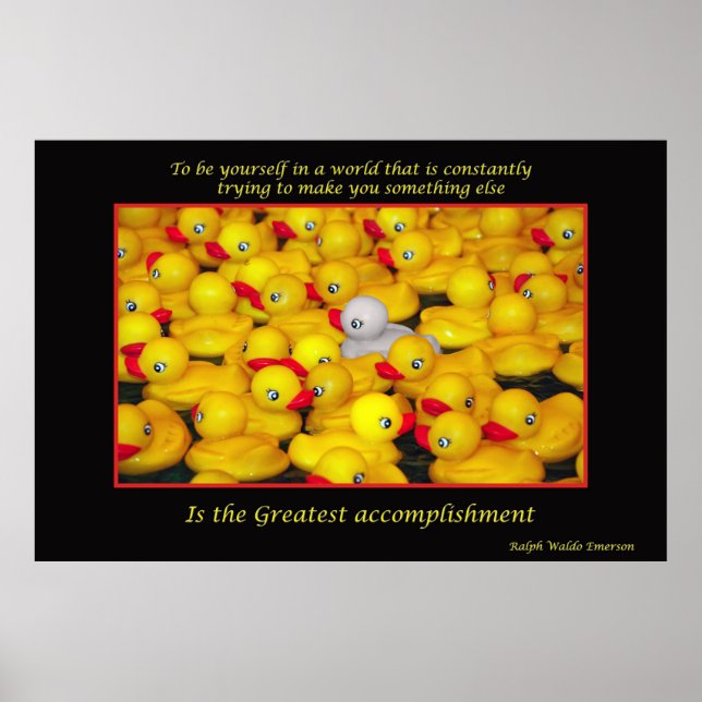 Inspirational print of rubber duckies (Front)