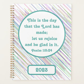 Inspirational Psalm 118:24 Christian Multi-Coloure Planner