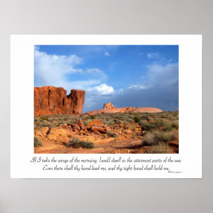 Inspirational Psalm 139:9-10 Poster