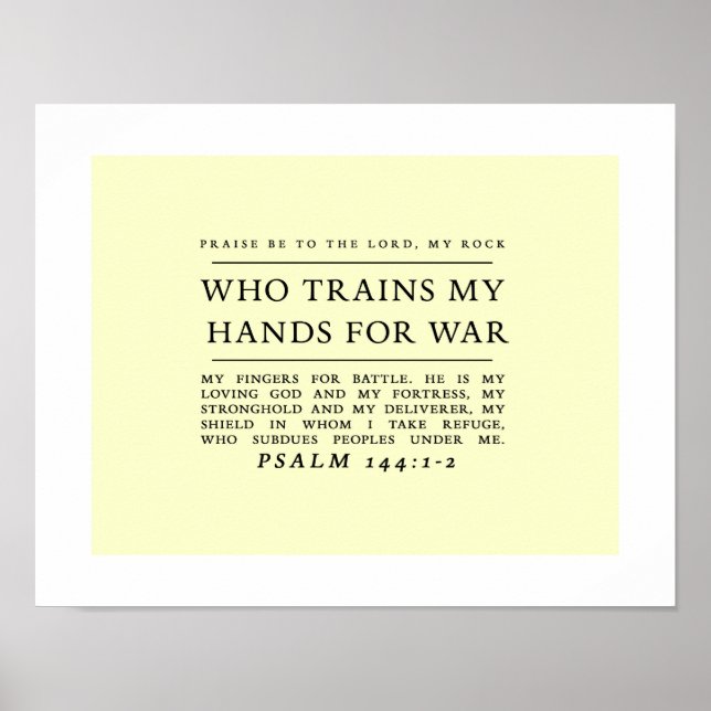 Inspirational Psalm 144 Wall Art (Front)