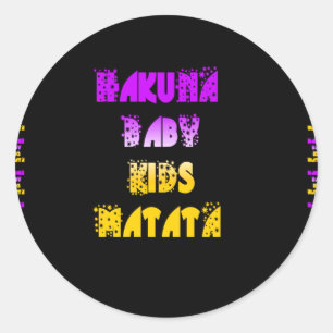 Inspirational Purple and Gold Fancy Hakuna Matata  Classic Round Sticker