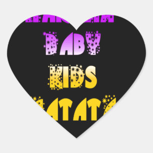 Inspirational Purple and Gold Fancy Hakuna Matata  Heart Sticker