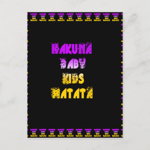 Inspirational Purple and Gold Fancy Hakuna Matata  Postcard