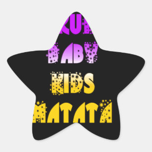 Inspirational Purple and Gold Fancy Hakuna Matata Star Sticker