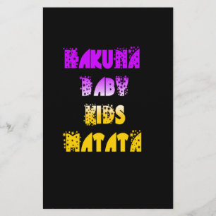 Inspirational Purple and Gold Fancy Hakuna Matata  Stationery