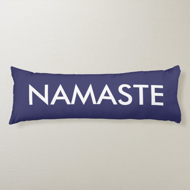 Inspirational Purple White Namaste Body Cushion (Front)