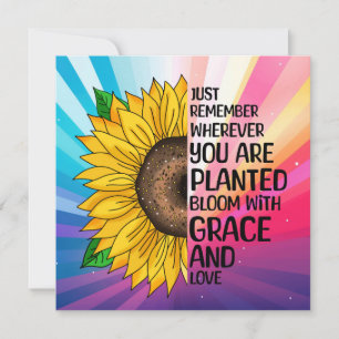 Inspirational Quote and Hand Drawn Sunflower