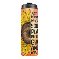 Inspirational Quote and Hand Drawn Sunflower